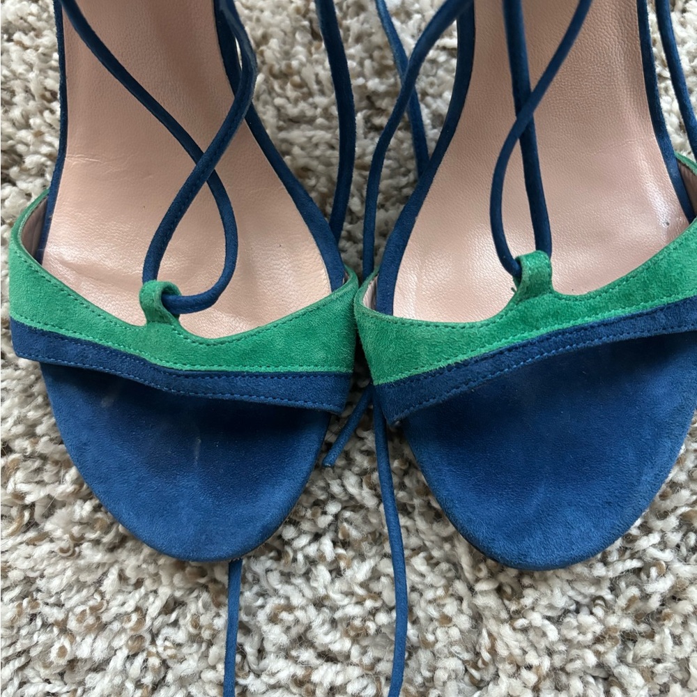 Stuart Weitzman Color Block Suede Leather High He… - image 6